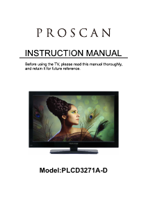 Manual Proscan PLCD3271A-D LCD Television