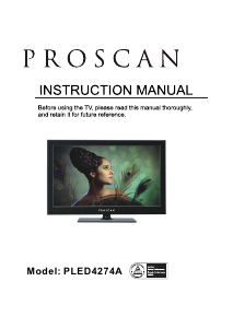 Manual Proscan PLED4274A LED Television