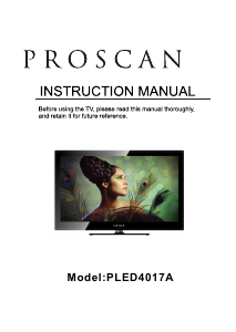 Manual Proscan PLED4017A LED Television