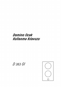 Kullanım kılavuzu Arçelik D 363 GI Ocak