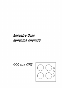 Kullanım kılavuzu Arçelik OCD 673 FDW Ocak