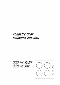 Kullanım kılavuzu Arçelik OGD 716 RANT Ocak