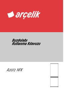 Kullanım kılavuzu Arçelik A 2072 NFK Donduruculu buzdolabı