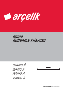 Kullanım kılavuzu Arçelik 184410 A Klima