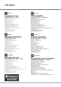 Manuale Hotpoint LFB 5B019 EU Lavastoviglie