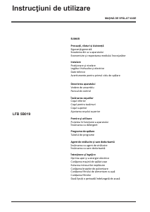 Manual Hotpoint LFB 5B019 EU Maşină de spălat vase