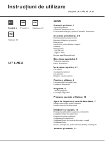 Manual Hotpoint LTF 11M116 EU Maşină de spălat vase