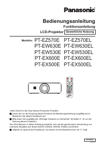 Bedienungsanleitung Panasonic PT-EX600EL Projektor