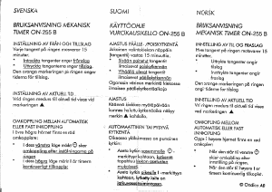 Bruksanvisning Ondico ON-255 B Kopplingsur