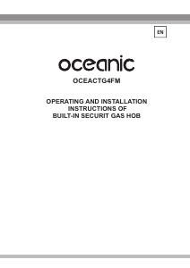 Mode d’emploi Oceanic OCEACTG4FM Table de cuisson