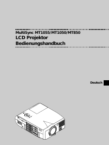 Bedienungsanleitung NEC MT850 Projektor