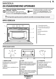 Priročnik Hotpoint MD 344 IX HA Mikrovalovna pečica