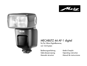 Bedienungsanleitung Metz Mecablitz 44 AF-1 Digital Blitz