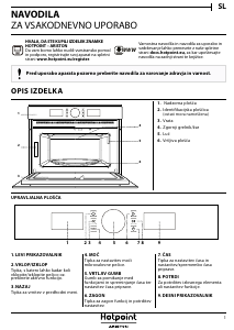 Priročnik Hotpoint MD 554 IX HA Mikrovalovna pečica