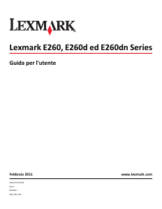 Manuale Lexmark E260dn Stampante