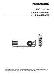 Manuál Panasonic PT-AE900E Projektor