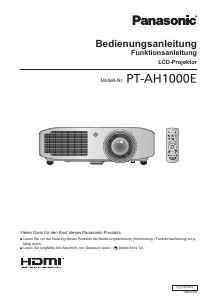 Bedienungsanleitung Panasonic PT-AH1000E Projektor