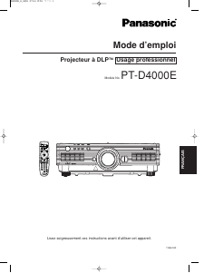 Mode d’emploi Panasonic PT-D4000E Projecteur