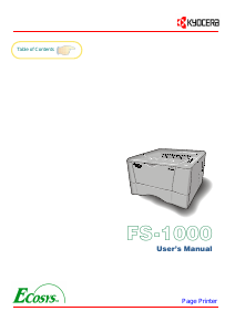 Manual Kyocera FS-1000 Printer
