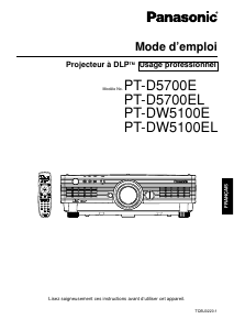 Mode d’emploi Panasonic PT-DW5100EL Projecteur