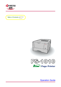 Manual Kyocera FS-1010 Printer
