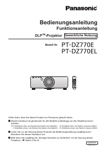 Bedienungsanleitung Panasonic PT-DZ770E Projektor