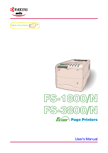 Manual Kyocera FS-1800/N Printer