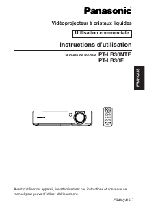 Mode d’emploi Panasonic PT-LB30NTE Projecteur