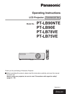 Manual Panasonic PT-LB75VE Projector