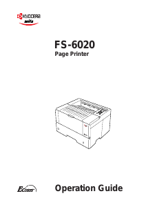 Manual Kyocera FS-6020 Printer
