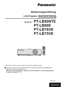 Bedienungsanleitung Panasonic PT-LB90 Projektor