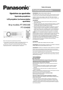Priručnik Panasonic PT-VX400E Projektor