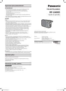 Priručnik Panasonic RF-2400 Radioprijamnik