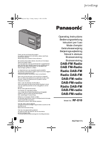 Mode d’emploi Panasonic RF-D1 Radio