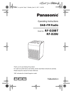 Manual Panasonic RF-D20BT Radio