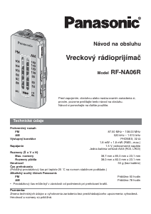 Návod Panasonic RF-NA06R Rádio