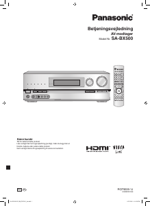 Brugsanvisning Panasonic SA-BX500 Modtager