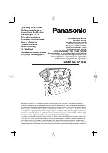 Manual de uso Panasonic EY7880 Martillo perforador