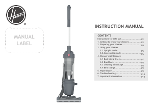 Manual Hoover HU300RHM 001 Vacuum Cleaner