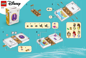Bruksanvisning Lego set 43193 Disney Princess Ariel, Belle, Askungen och Tianas sagoboksäventyr