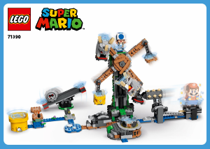 Bruksanvisning Lego set 71390 Super Mario Ekstrabanesettet Reznors knockout