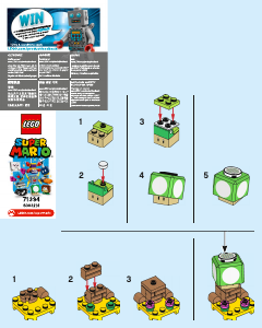 Manual Lego set 71394 Super Mario Character series 1-Up mushroom