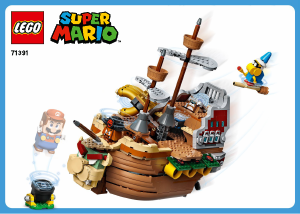 Vadovas Lego set 71391 Super Mario Bowser dirižablio papildomas rinkinys