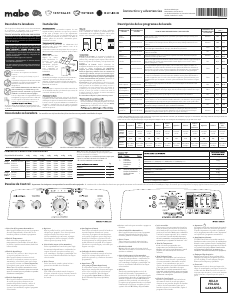 Manual de uso Mabe LGA79113CBAB00 Lavadora