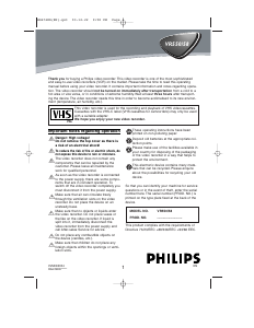 Handleiding Philips VR550 Videorecorder