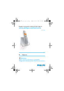 Mode d’emploi Philips CD2402S Téléphone sans fil