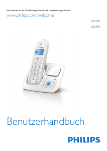 Bedienungsanleitung Philips CD3902W Schnurlose telefon