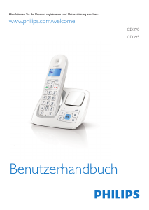 Bedienungsanleitung Philips CD3952W Schnurlose telefon