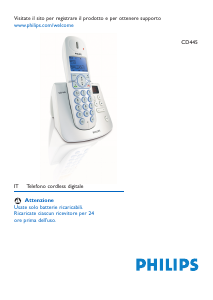 Manuale Philips CD4451S Telefono senza fili