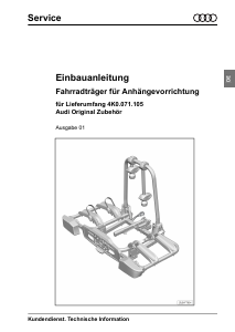 Bedienungsanleitung Audi 4K0.071.105 Fahrradträger